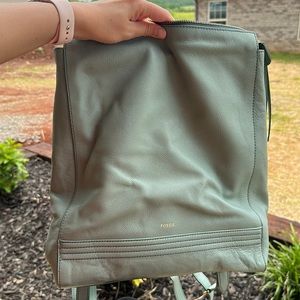 Fossil mint colored backpack purse/tote